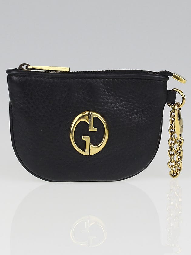 Gucci Black Leather '1973' Small Coin Purse