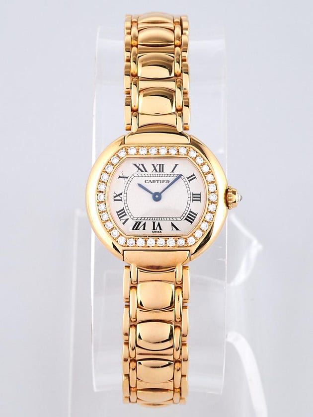 Cartier 18k Gold and Diamonds Ellipse Watch 