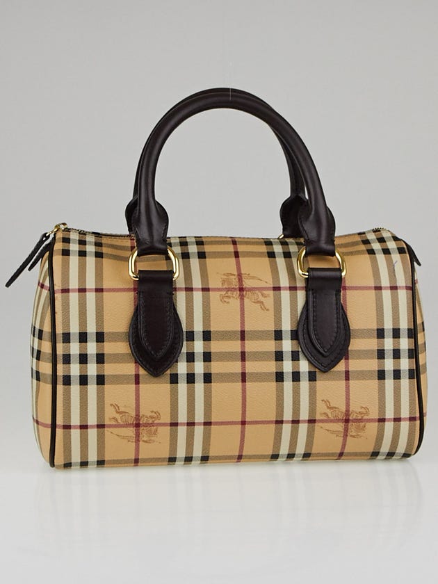 Burberry Haymarket Check Coated Canvas Medium Bowling Bag