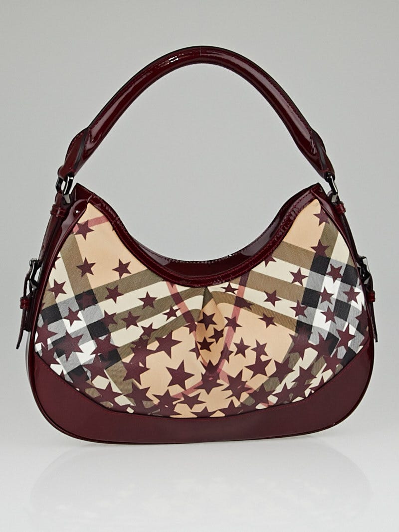 Burberry Berry Nova Stars Printed Coated Canvas Hernville Small Hobo Bag -  Yoogi's Closet