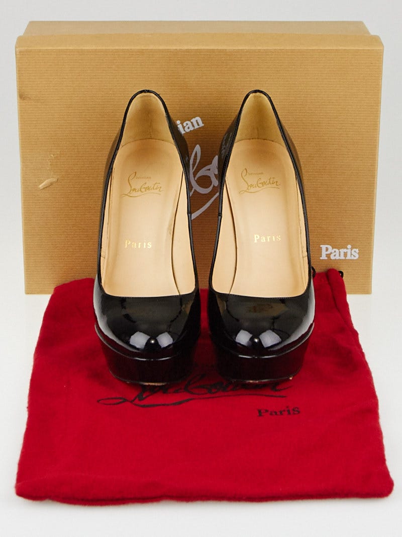 Louis Vuitton, Shoes, Christian Louboutinblack Patent Leather Bianca 2  Pumps Size 7