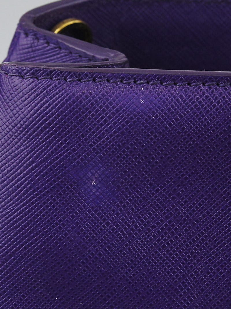 Prada Viola Saffiano Lux Leather Small Tote Bag BN1874