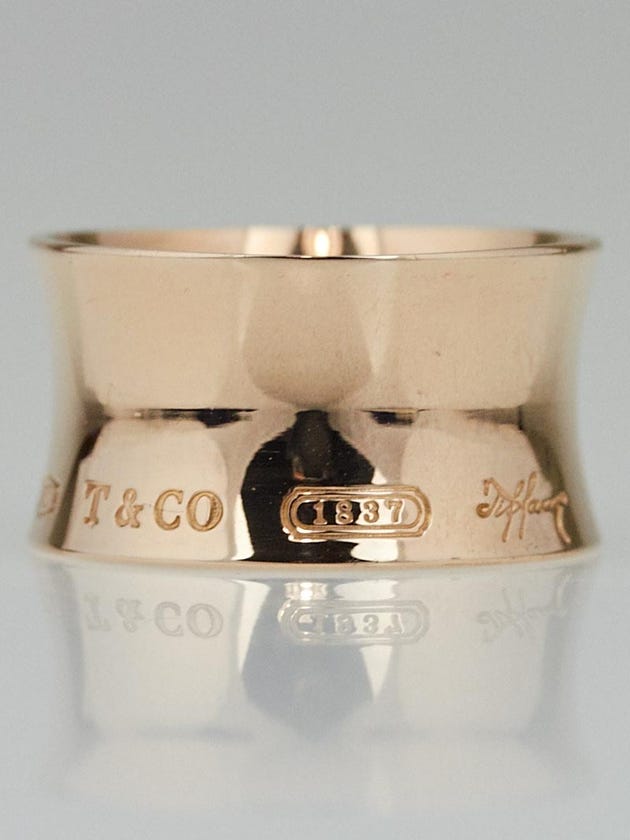 Tiffany & Co. Rubedo Metal 1837 Wide Ring Size 7.5