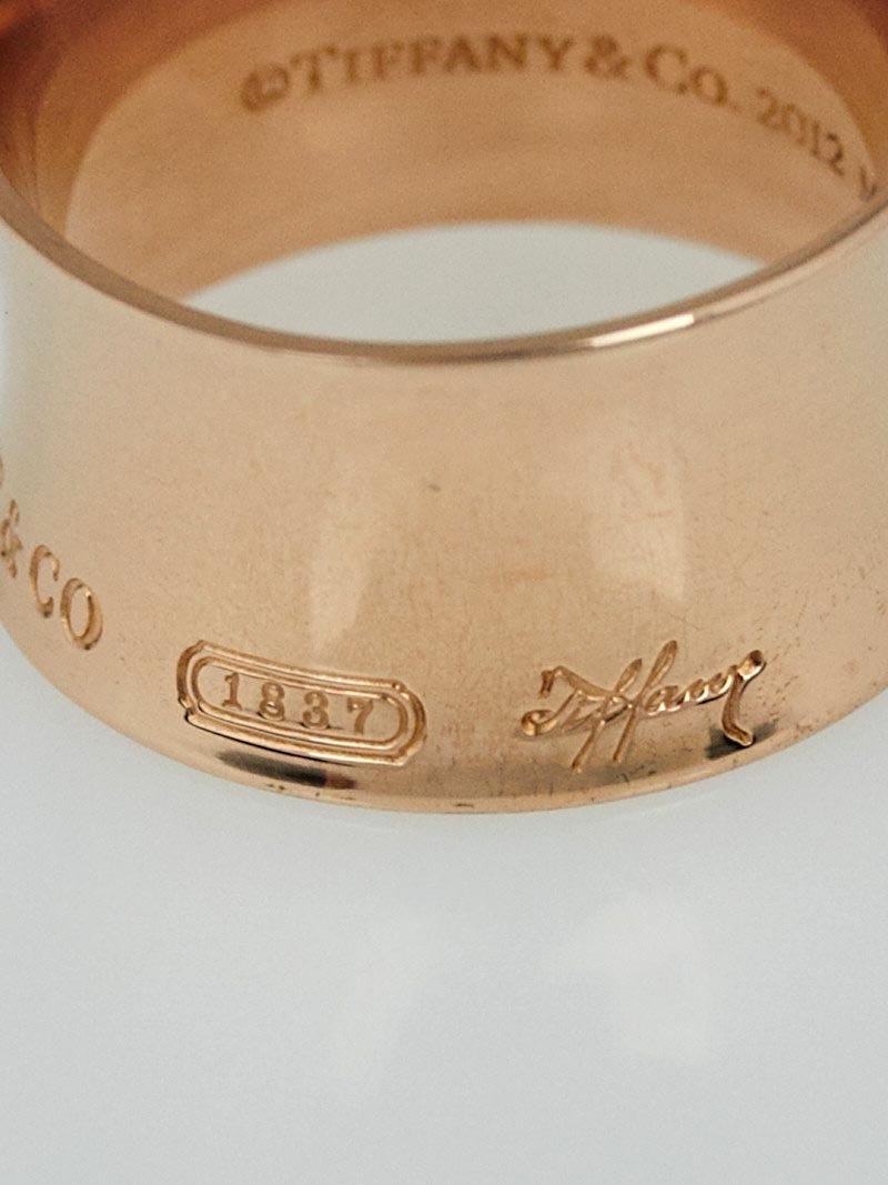 Tiffany & Co. Rubedo Metal 1837 Wide Ring Size 7.5 | Yoogi's Closet