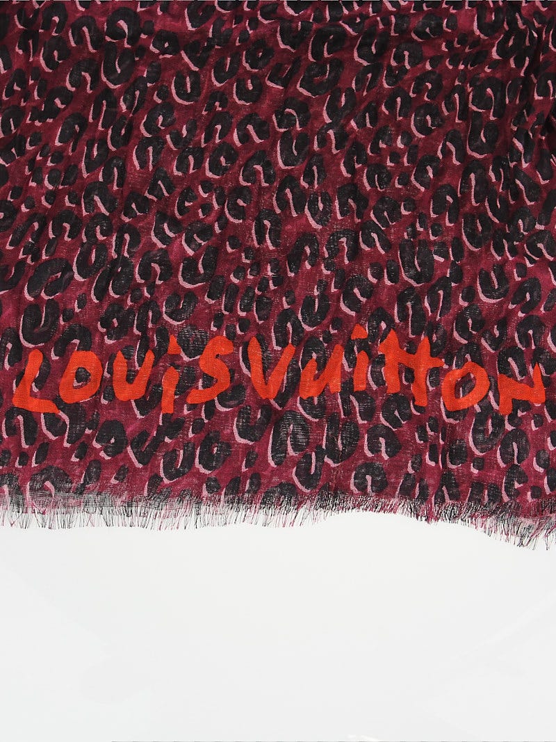 Louis Vuitton Pink/Multicolor Cashmere/Silk Graffiti Stole Scarf - Yoogi's  Closet