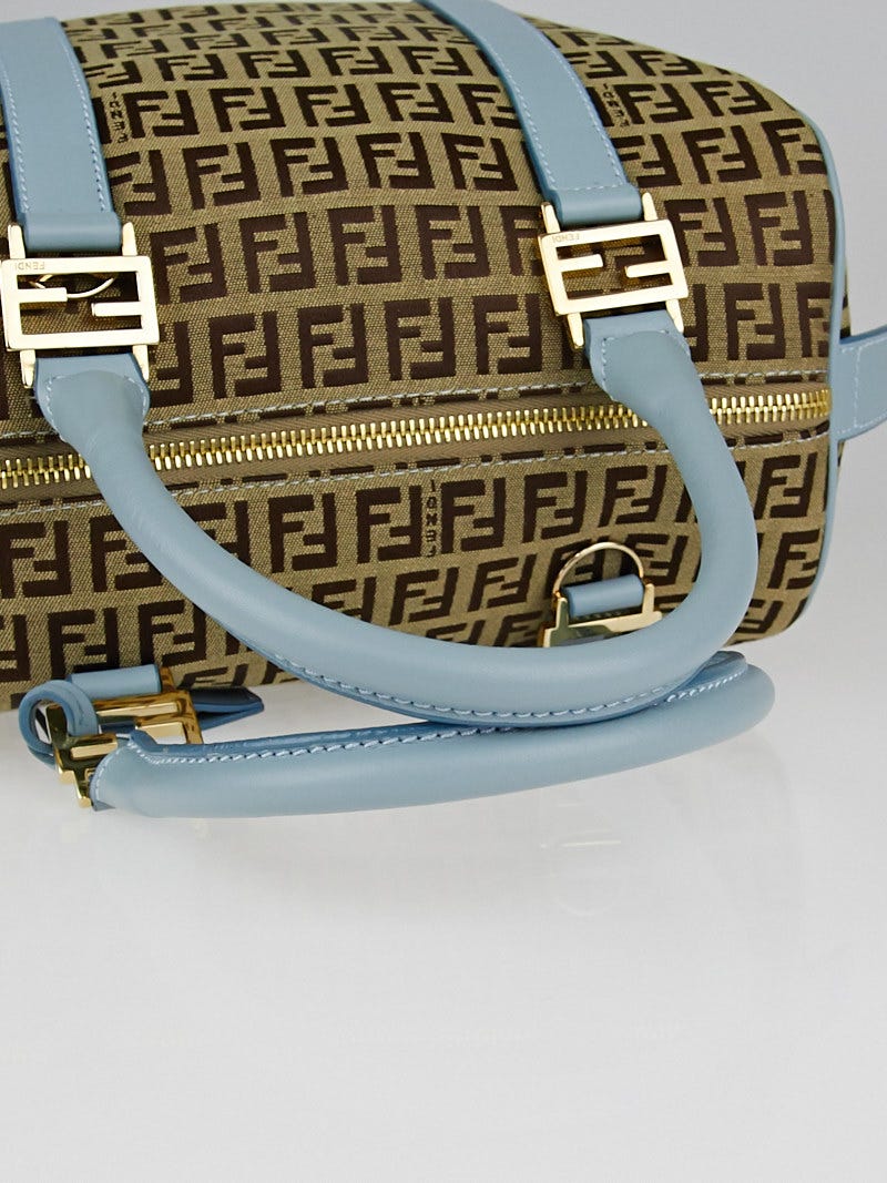 Fendi Blue Forever Zucca Boston Bag Fendi