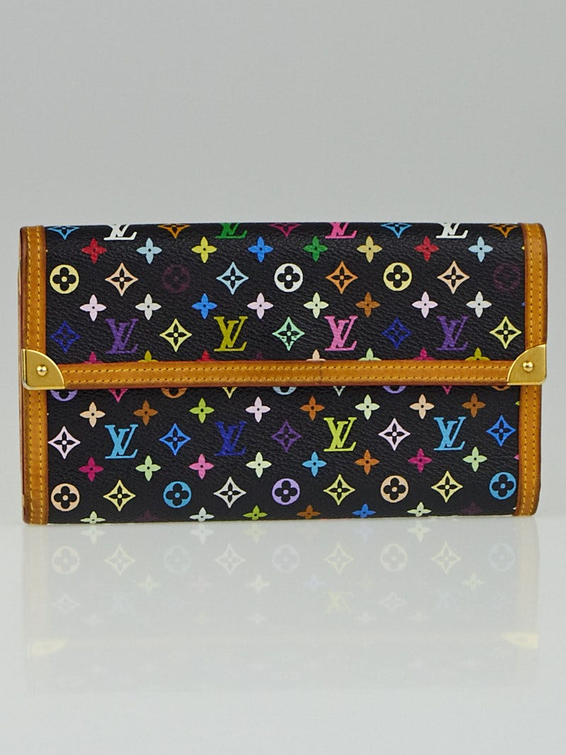 Louis Vuitton Black Monogram Multicolor Porte-Tresor International Wallet