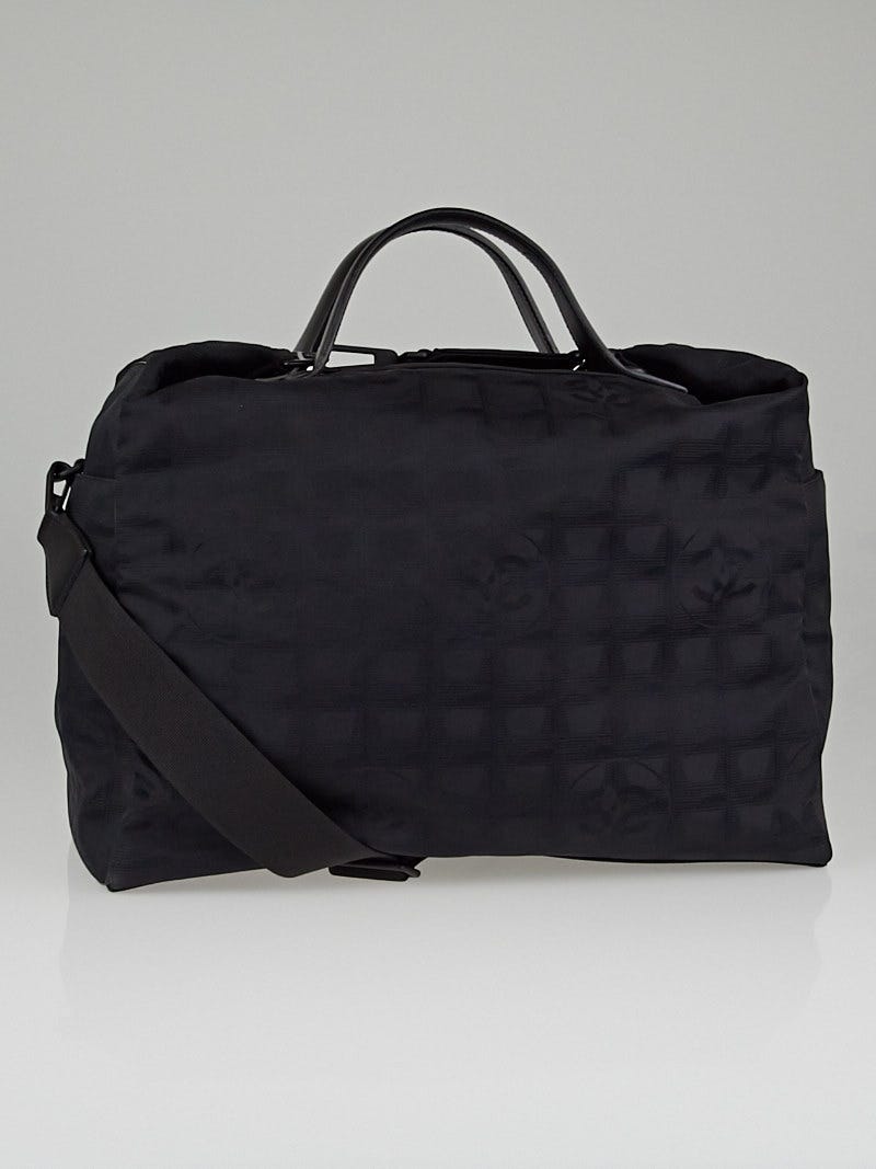 Chanel Small Nylon Travel Ligne Shoulder Bag Black