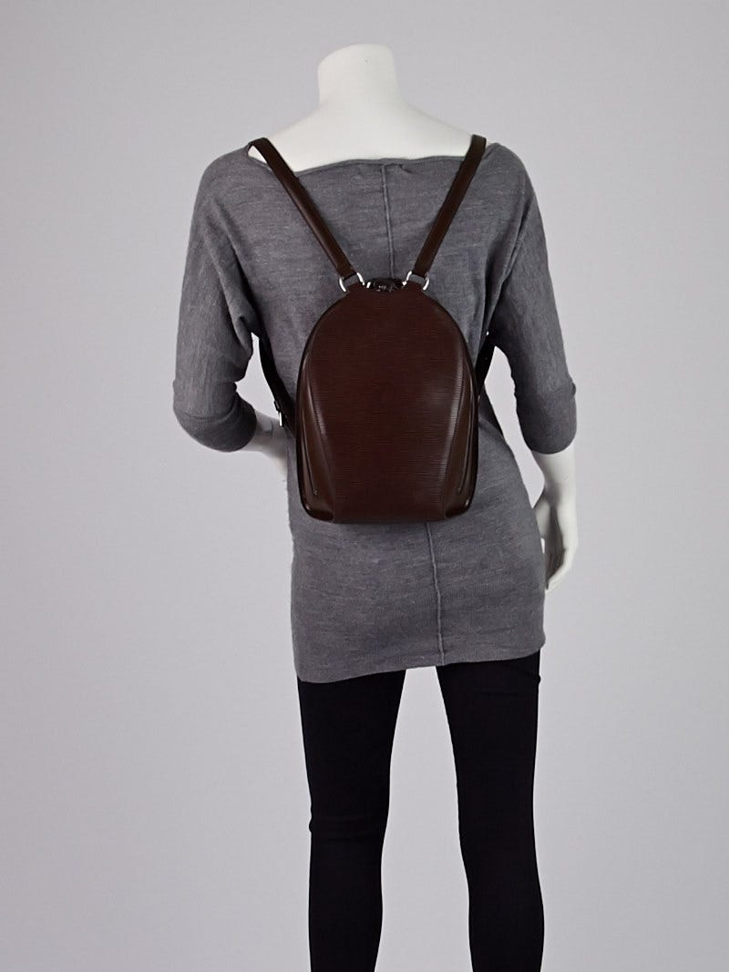 Louis Vuitton Moka Epi Leather Mabillon Backpack Bag - Yoogi's Closet