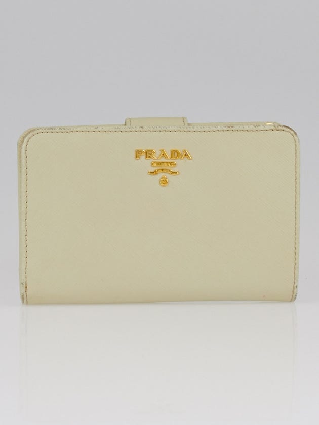 Prada Cera Saffiano Leather Portafoglio Lampo Wallet 1M1225