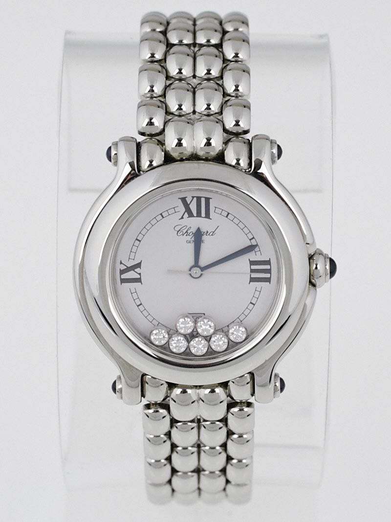 Chopard Stainless Steel Happy Sport 7 Floating Diamonds Ladies