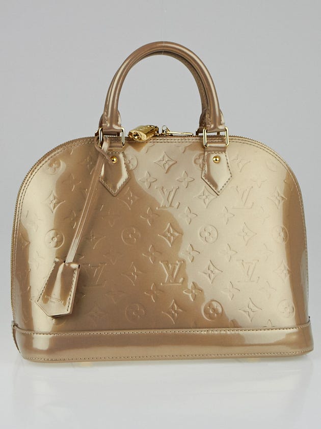 Louis Vuitton Beige Poudre Monogram Vernis Alma PM Bag