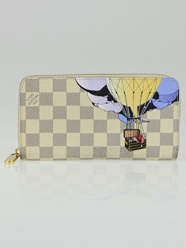 Louis Vuitton Limited Edition Damier Azur Canvas Illustre Zippy Wallet
