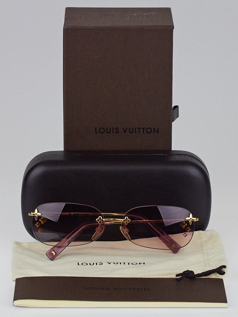 Louis Vuitton Blue Tint Rimless Desmayo Sunglasses - Yoogi's Closet