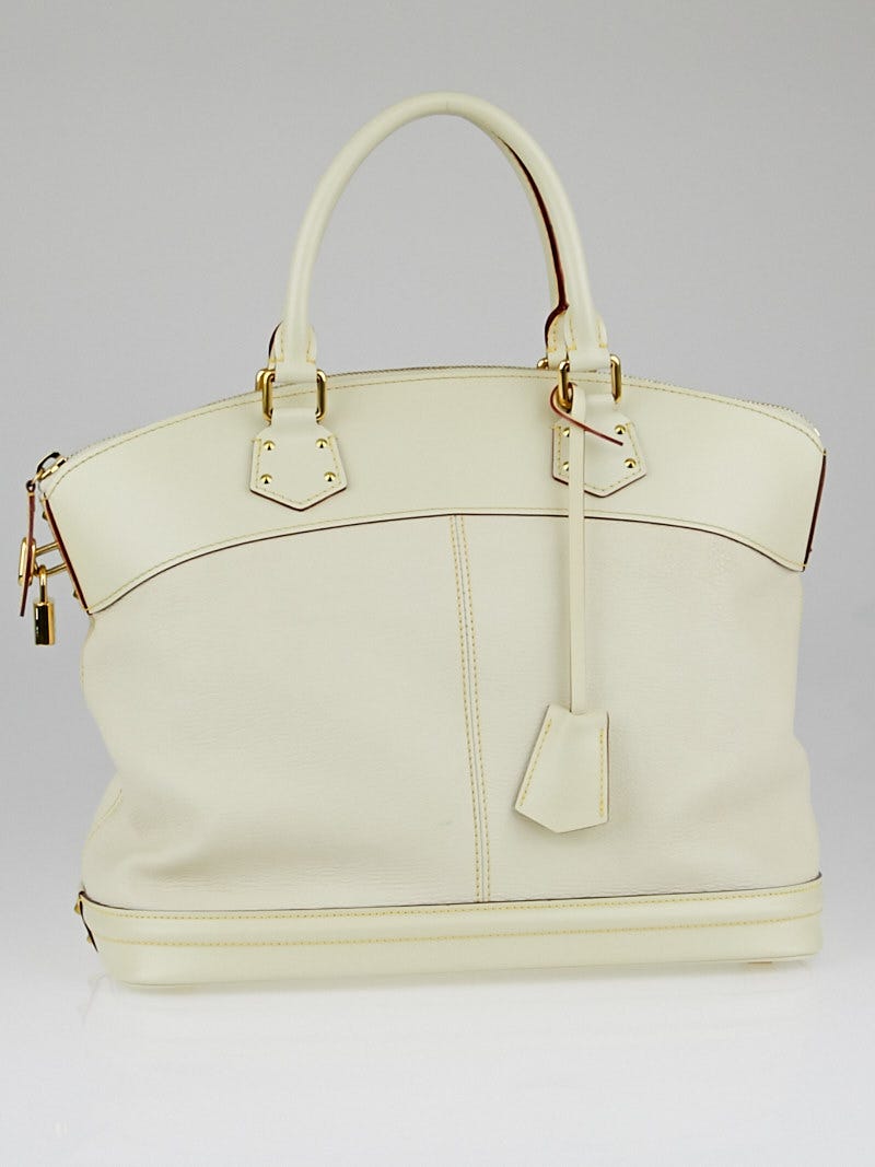 Louis Vuitton Vintage Suhali Lockit MM - White Handle Bags