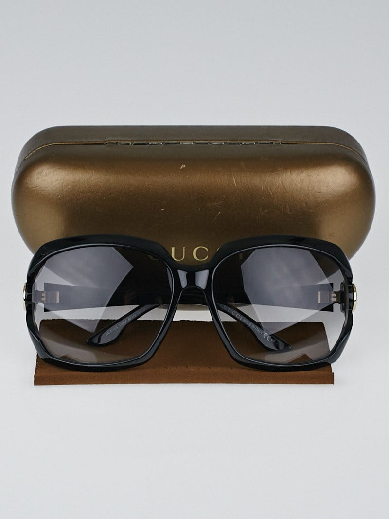 Gucci Black Frame GG Logo Havana Web Sunglases-3110/S  display picture 3