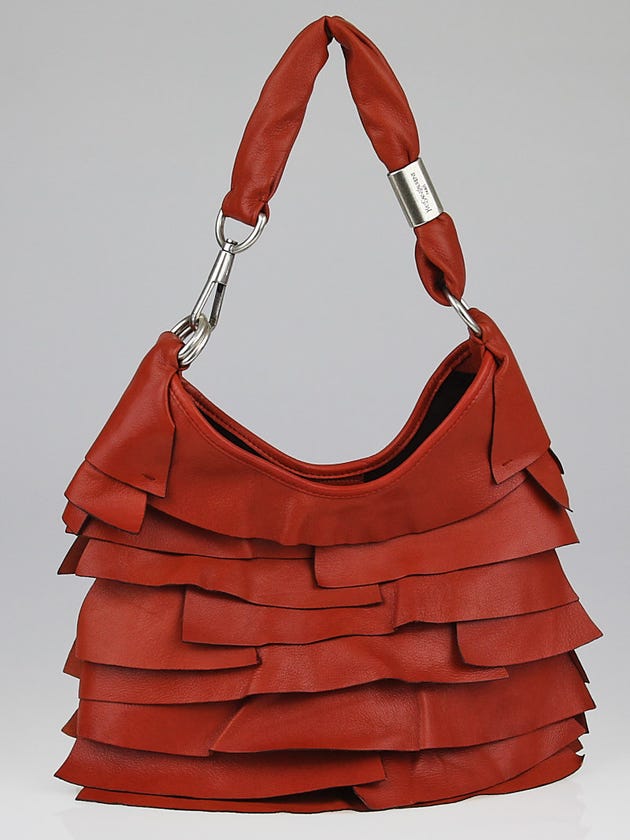 Yves Saint Laurent Orange Leather Small St. Tropez Bag