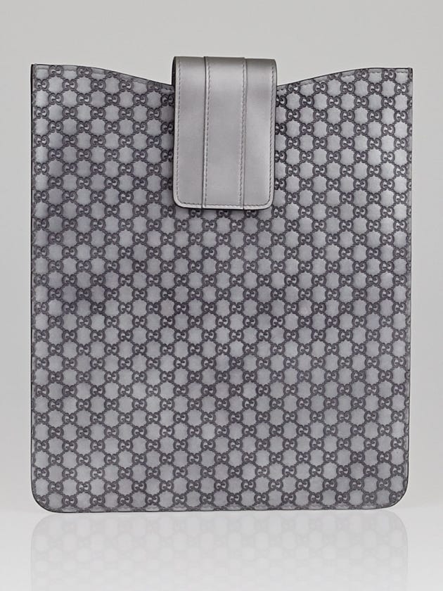 Gucci Silver Guccissima Leather iPad Cover