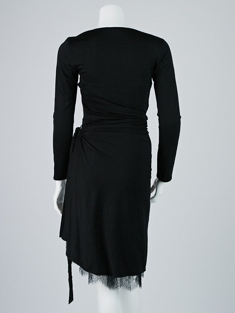 Louis Vuitton Black Wool Lace Corset Long Sleeve Dress Size 6/38 | Yoogi's  Closet