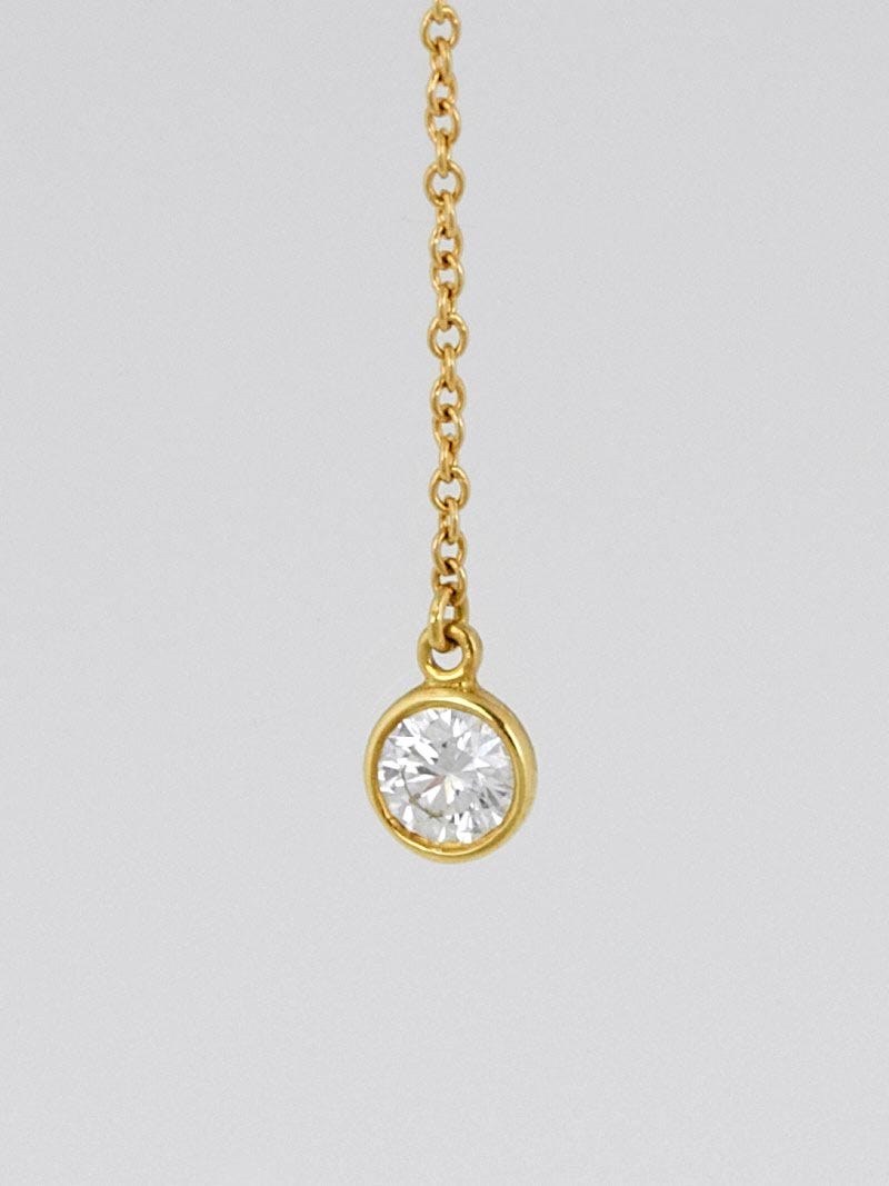 Tiffany & Co. 18k Gold and Diamond Elsa Peretti Diamonds by the Yard Lariat Pendant Necklace