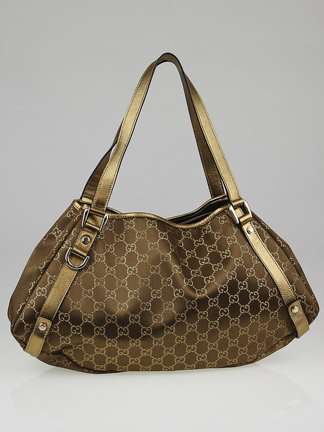 Gucci Gold GG Canvas Medium Abbey Tote Bag