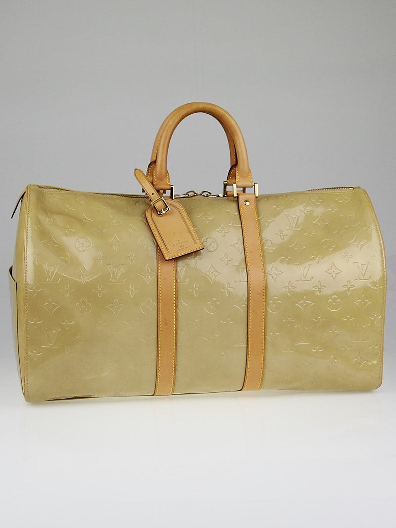 Louis Vuitton, Bags, Louis Vuitton Vernis Mercer Beige Duffle Bag