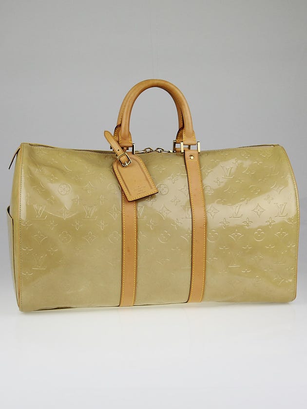 Louis Vuitton Beige Monogram Vernis Mercer Duffel Bag