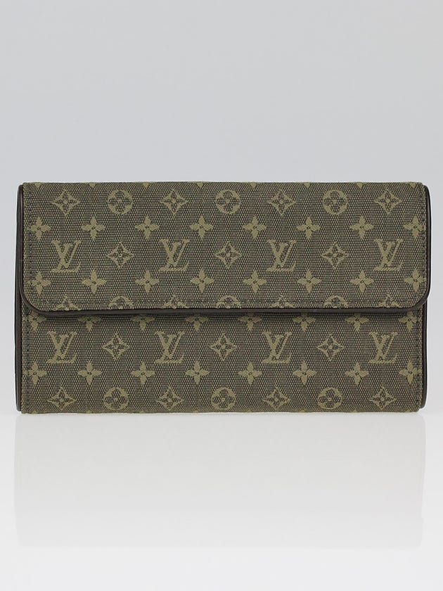 Louis Vuitton Khaki Monogram Mini Lin Canvas Porte-Tresor International Wallet