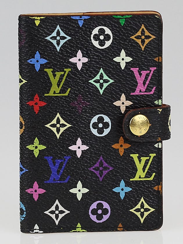 Louis Vuitton Black Monogram Multicolore Small Card Holder Wallet