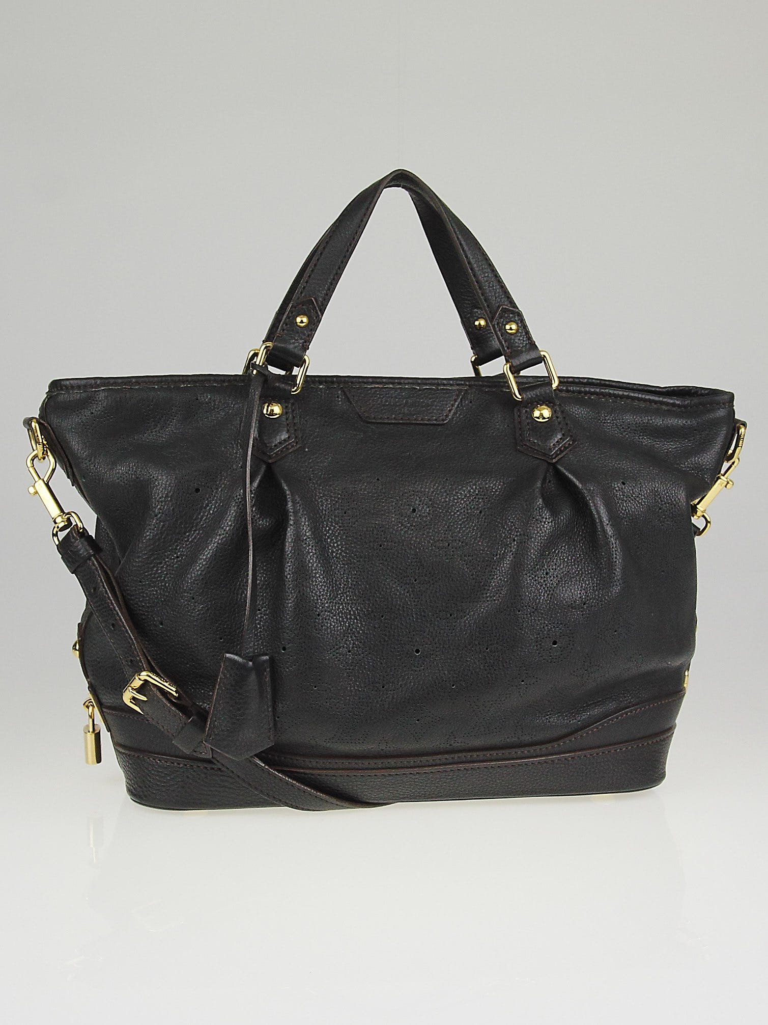 Louis Vuitton Black Leather Monogram Mahina Stellar PM Handbag