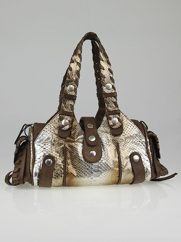 Silver Python Handbgs Chloe Argent Python Medium Silverado Bag | Yoogi's Closet