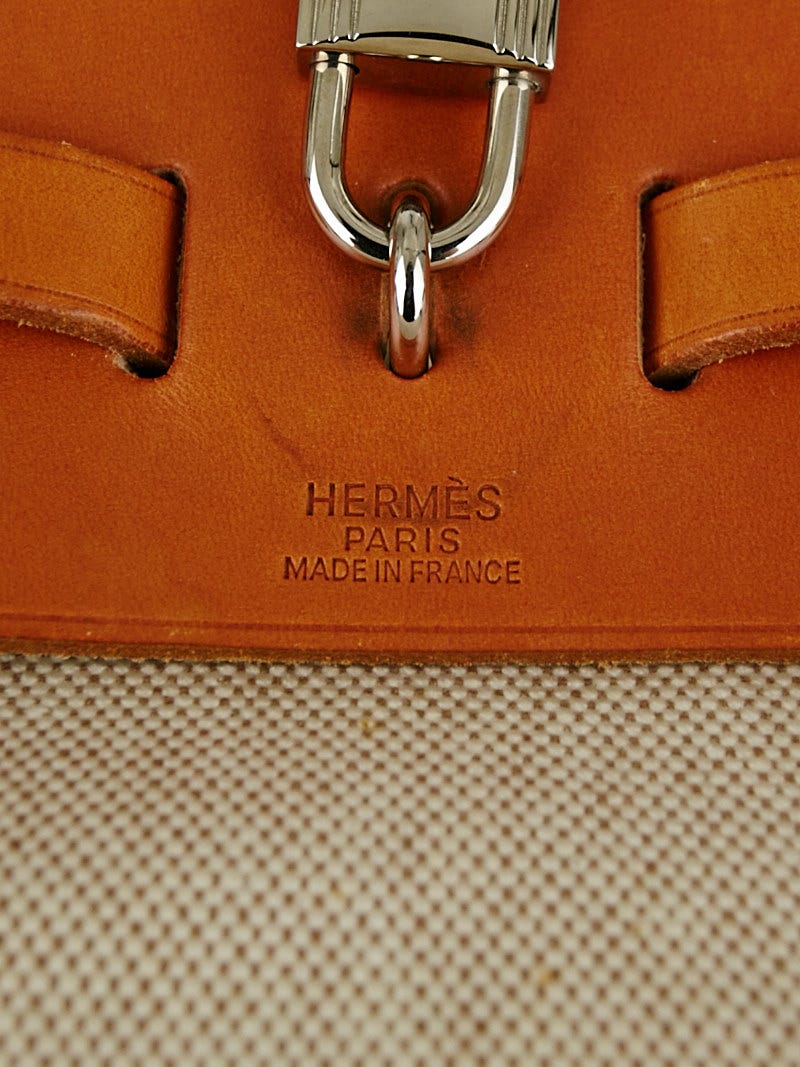Hermès Beige Toile Sac a Dos Herbag Backpack 2-in-1 1H1025