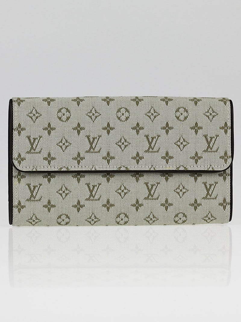 Gray Louis Vuitton Monogram Mini Lin Porte Tresor International Wallet