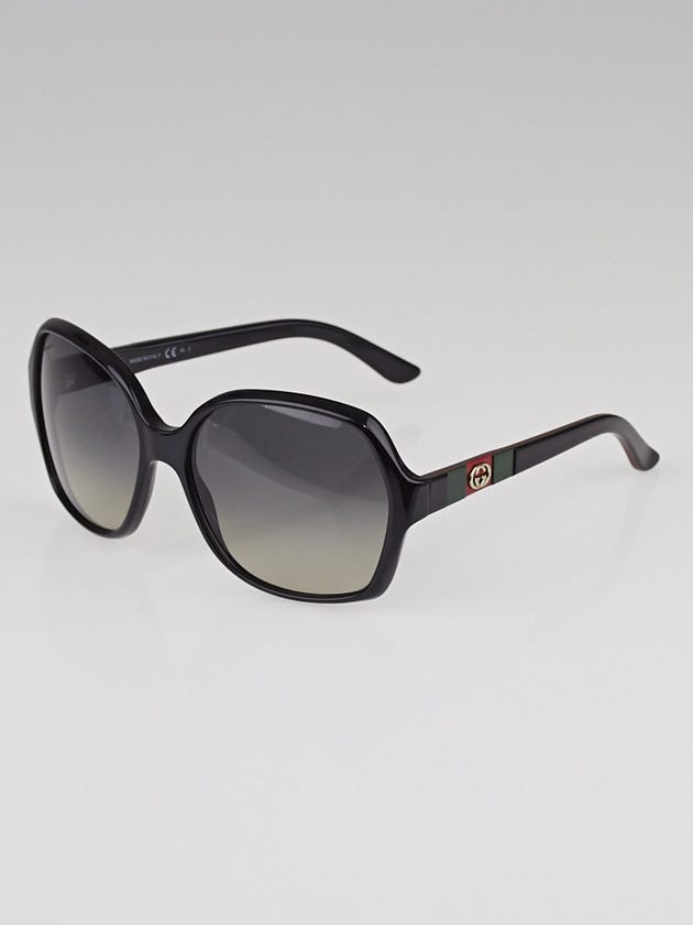 Gucci Black Frame Gradient Tint Vintage Web GG Oversize Sunglasses-3538/S