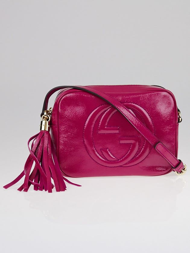 Gucci Pink Patent Leather Soho Disco Small Shoulder Bag