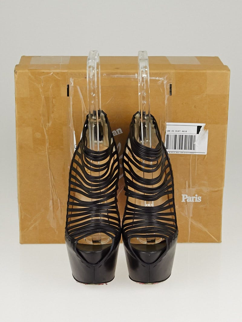 Christian Louboutin Black Leather Zoulou 160 Platform Pumps Christian Louboutin Black Leather Zoulou 160 Platform Pumps