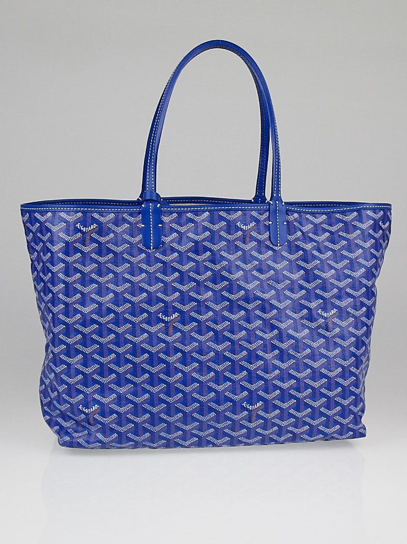 Goyard Light Blue Chevron Print Coated Canvas St. Louis PM Tote Bag -  Yoogi's Closet