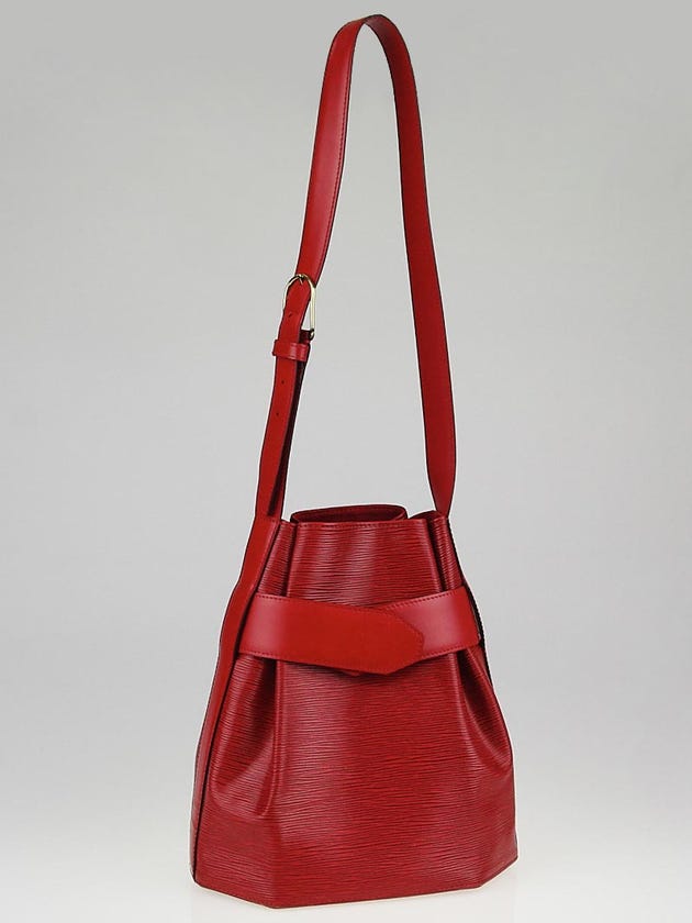 Louis Vuitton Red Epi Leather Sac D'Epaule PM Bag