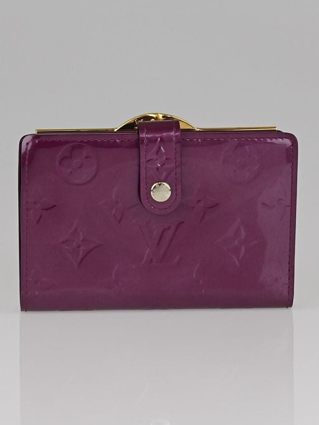 Louis Vuitton Violette Monogram Vernis Port Feuille Vienoise French Purse Wallet