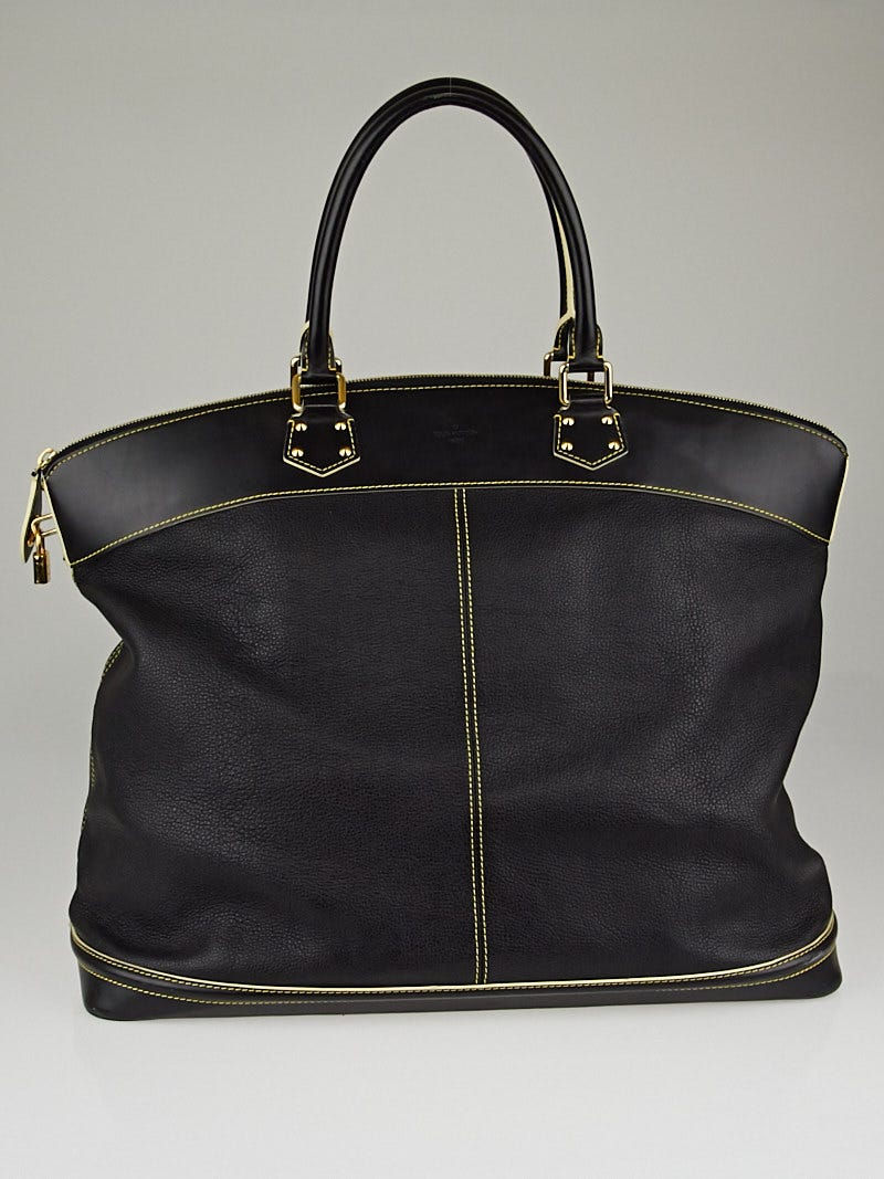 Louis Vuitton Black Suhali Leather Lockit Voyage Bag - Yoogi's Closet