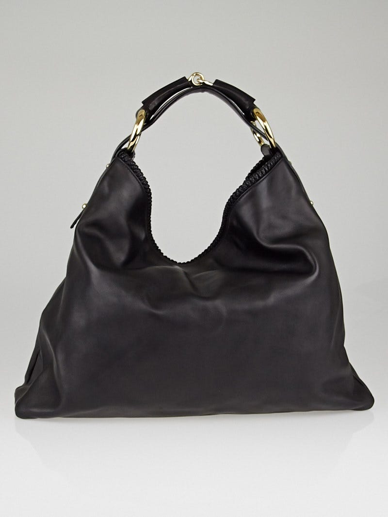 Gucci Hobo Bag Horsebit Large Black Leather