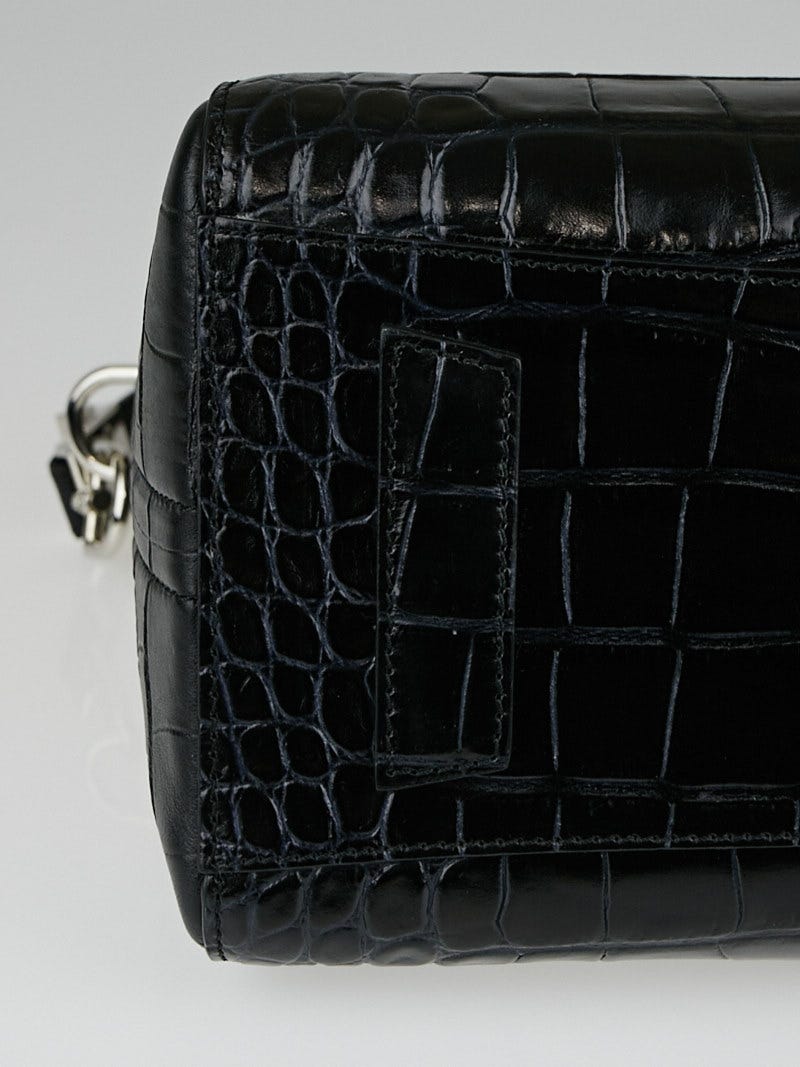 Givenchy Black Crocodile Stamped Leather Small Antigona Bag