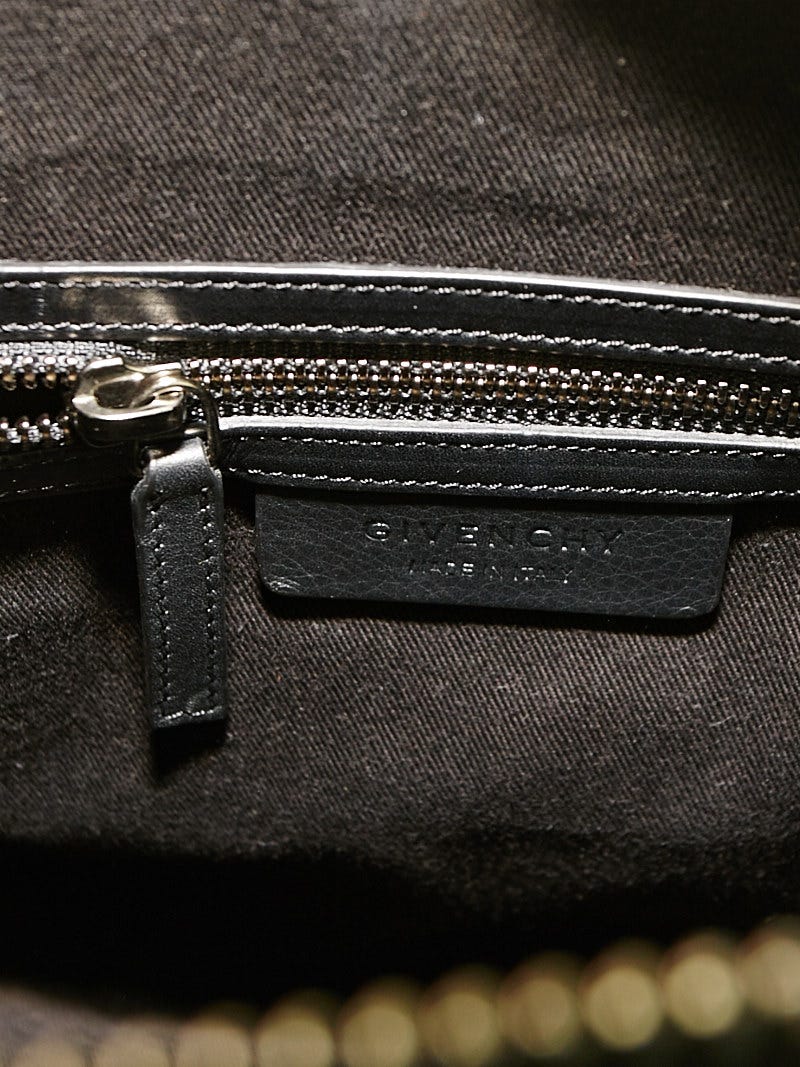 Givenchy Black Crocodile Stamped Leather Small Antigona Bag