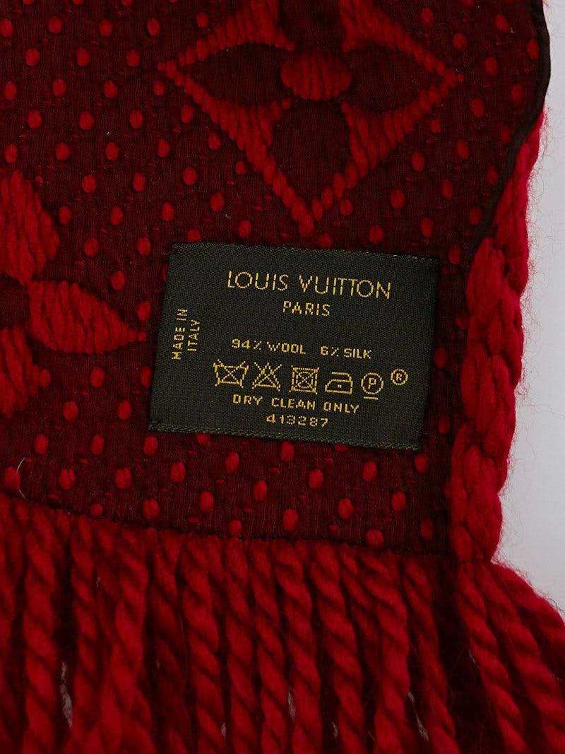 Louis Vuitton Brown Wool/Silk Logomania Scarf - Yoogi's Closet