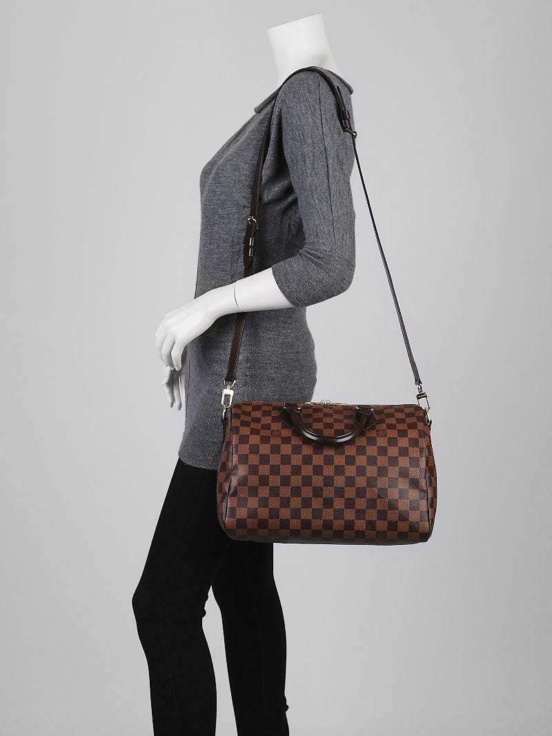 Louis Vuitton Damier Azur Canvas Speedy Bandouliere 35 Bag - Yoogi's Closet