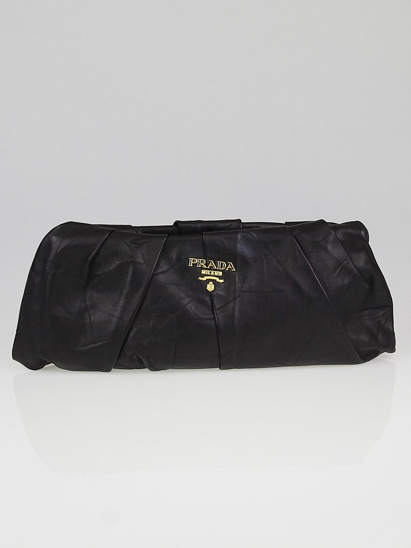 Prada black sale evening bag