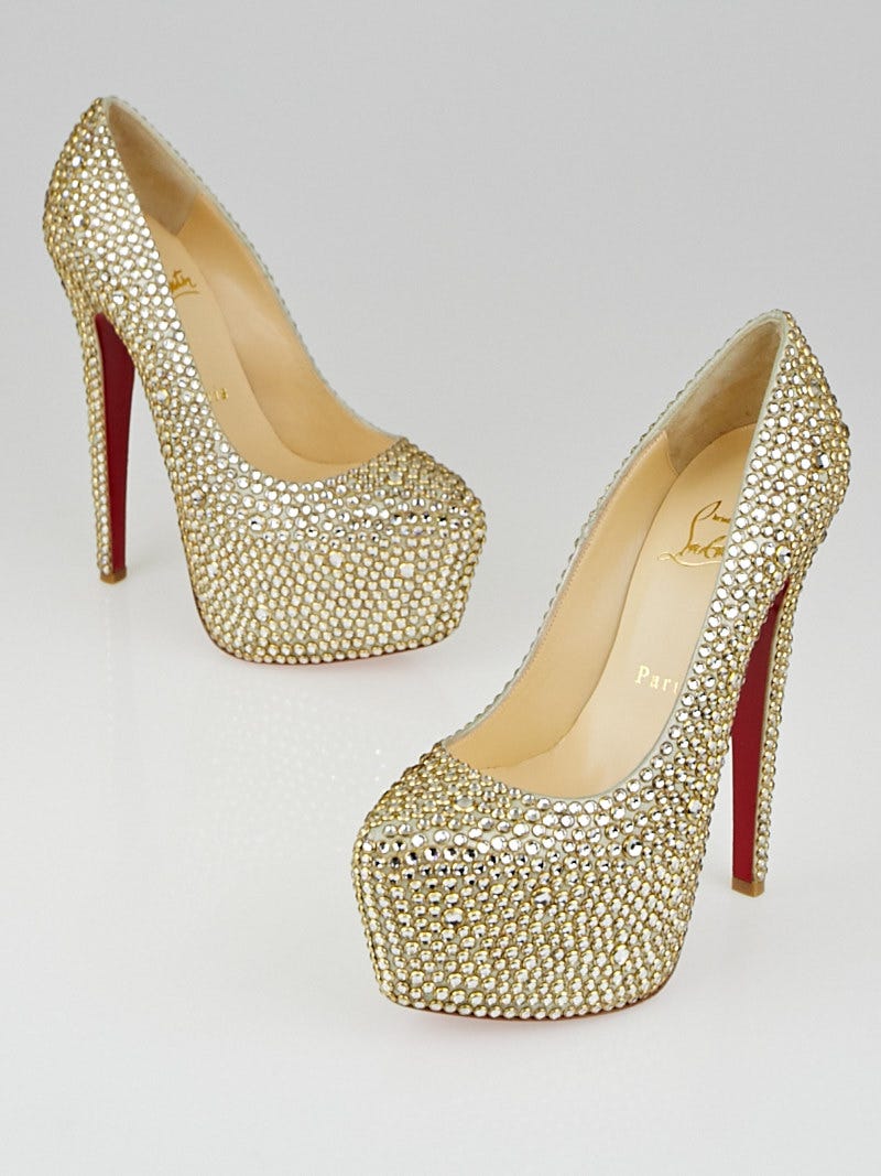 Christian louboutin hot sale daffodile strass