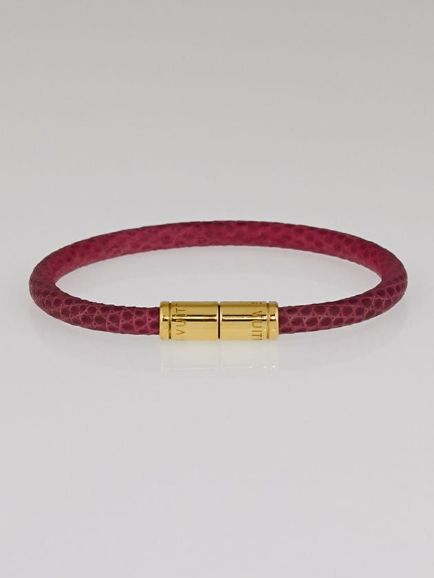 Louis Vuitton Fuchsia Lizard Keep It Bracelet