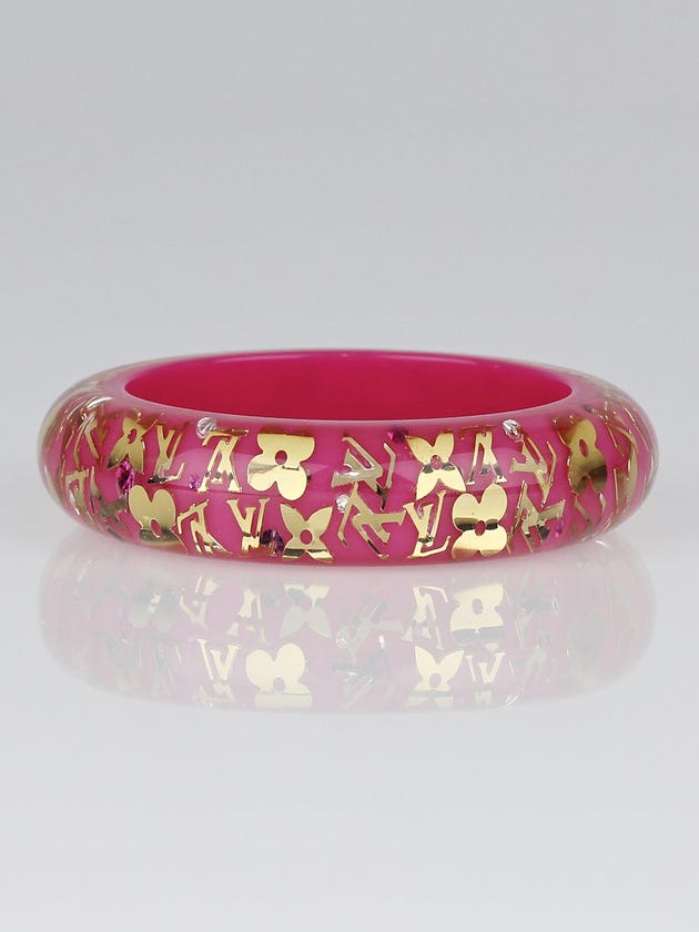 Louis Vuitton Pink Monogram Inclusion GM Bracelet