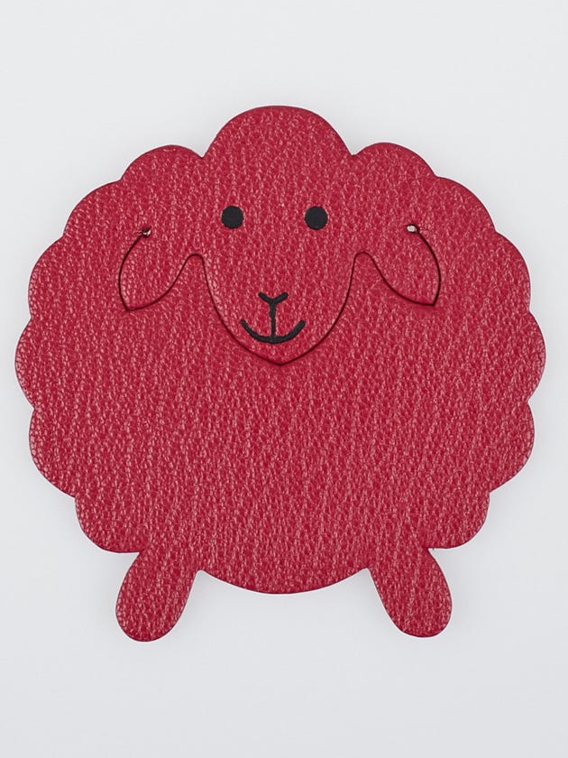 Hermes Rose Shocking Chevre Leather Lamb Pikabook Bookmark